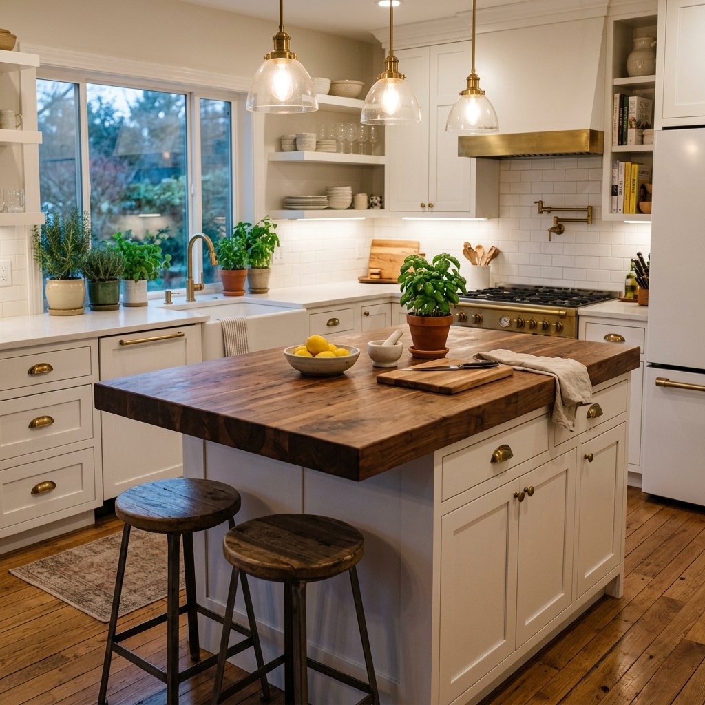 27 Kitchen Island Ideas That Will Make You Want to Renovate Your Kitchen Right Now 8 Butcher Block Kitchen Island Ideas