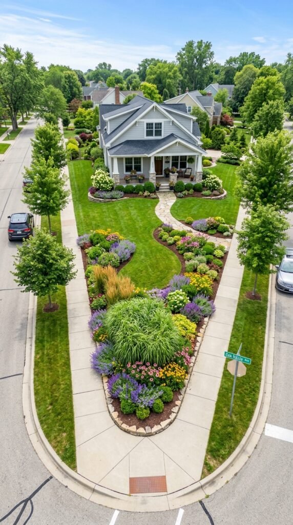 25 Front Yard Landscaping Ideas That Transform Your Home's Exterior 22 Corner Lot Front Yard Landscaping Ideas