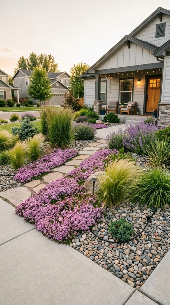 25 Front Yard Landscaping Ideas That Transform Your Home's Exterior 6 Low Maintenance Front Yard Ideas