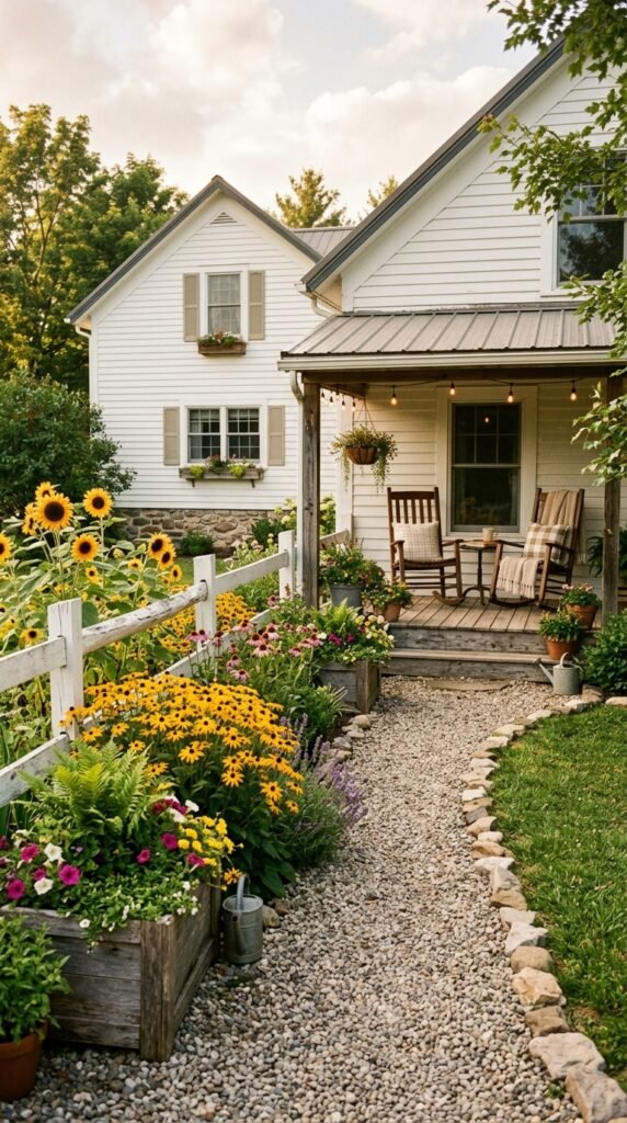25 Front Yard Landscaping Ideas That Transform Your Home's Exterior 10 Farmhouse Front Yard Ideas