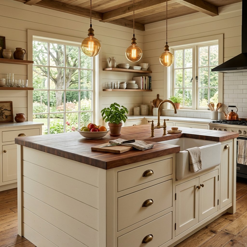 27 Kitchen Island Ideas That Will Make You Want to Renovate Your Kitchen Right Now 5 Farmhouse Kitchen Island Ideas