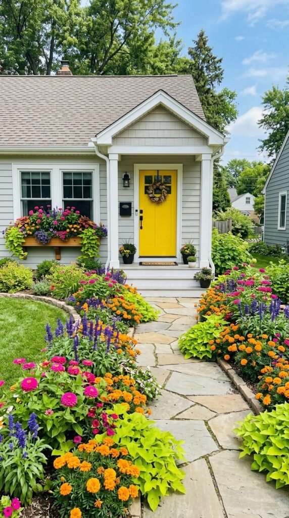25 Front Yard Landscaping Ideas That Transform Your Home's Exterior 20 Colorful Front Yard Landscaping Ideas