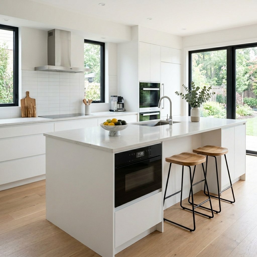 27 Kitchen Island Ideas That Will Make You Want to Renovate Your Kitchen Right Now 22 Kitchen Island Ideas with Built In Microwave