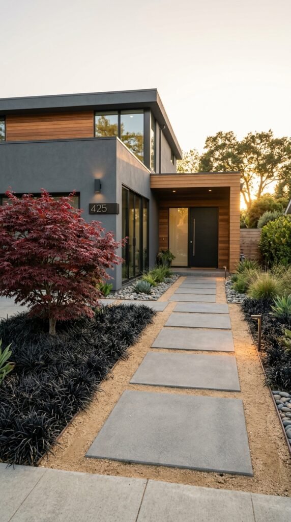 25 Front Yard Landscaping Ideas That Transform Your Home's Exterior 4 Modern Front Yard Landscaping Ideas