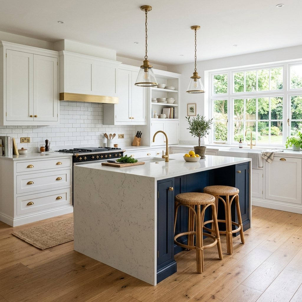 27 Kitchen Island Ideas That Will Make You Want to Renovate Your Kitchen Right Now 12 Two Tone Kitchen Island Ideas