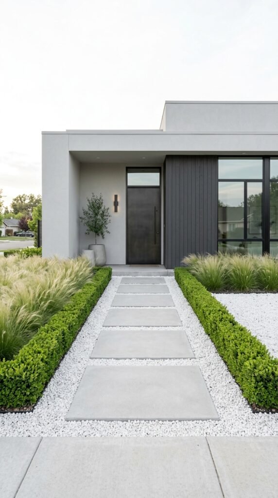 25 Front Yard Landscaping Ideas That Transform Your Home's Exterior 18 Minimalist Front Yard Landscaping Ideas
