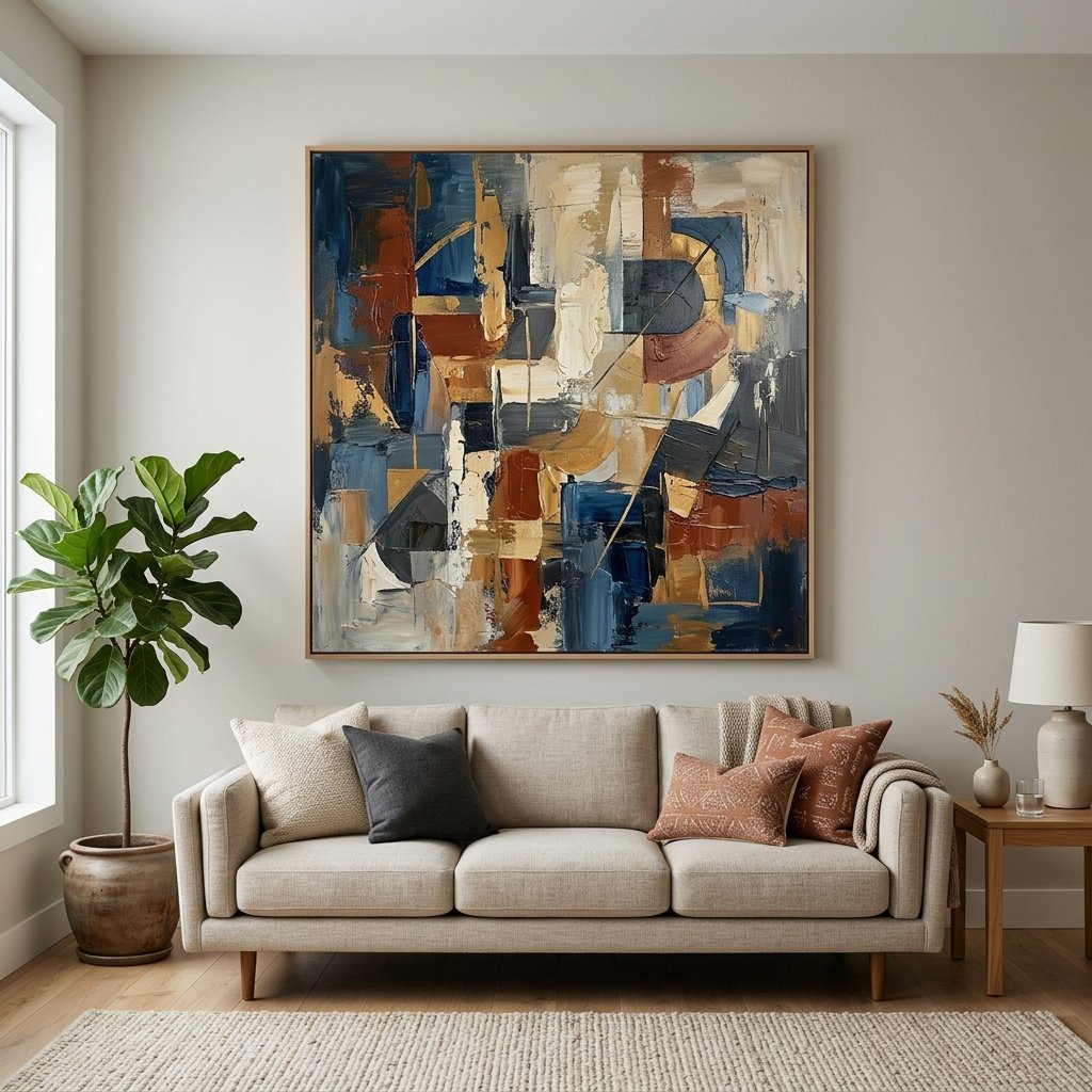 30 Living Room Wall Decor Ideas for Every Style and Space 3 Statement Art Living Room Wall Decor Ideas