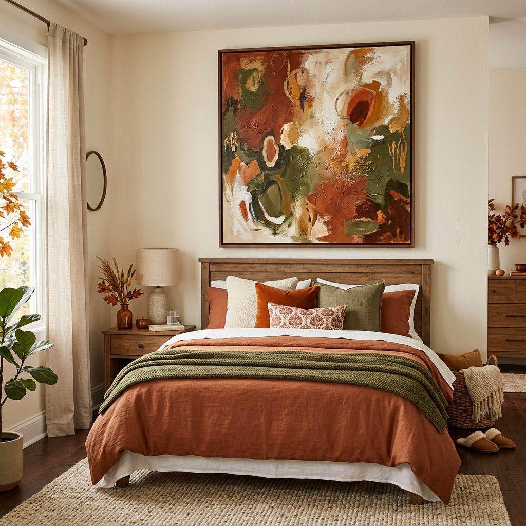30 Fall Bedroom Ideas That Bring Cozy Autumn Vibes Into Your Space 30 Statement Fall Artwork Ideas