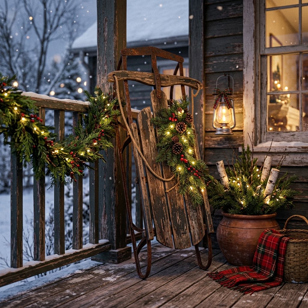 30 Vintage Christmas Decor Ideas That Bring Classic Holiday Charm to Your Home 22 Antique Sled and Sleigh Decor Ideas