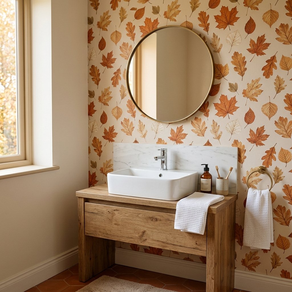 Fall Bathroom Bloxburg Ideas: 30 Cozy Autumn Inspiration Picks 5 Autumn Leaf Wallpaper Ideas
