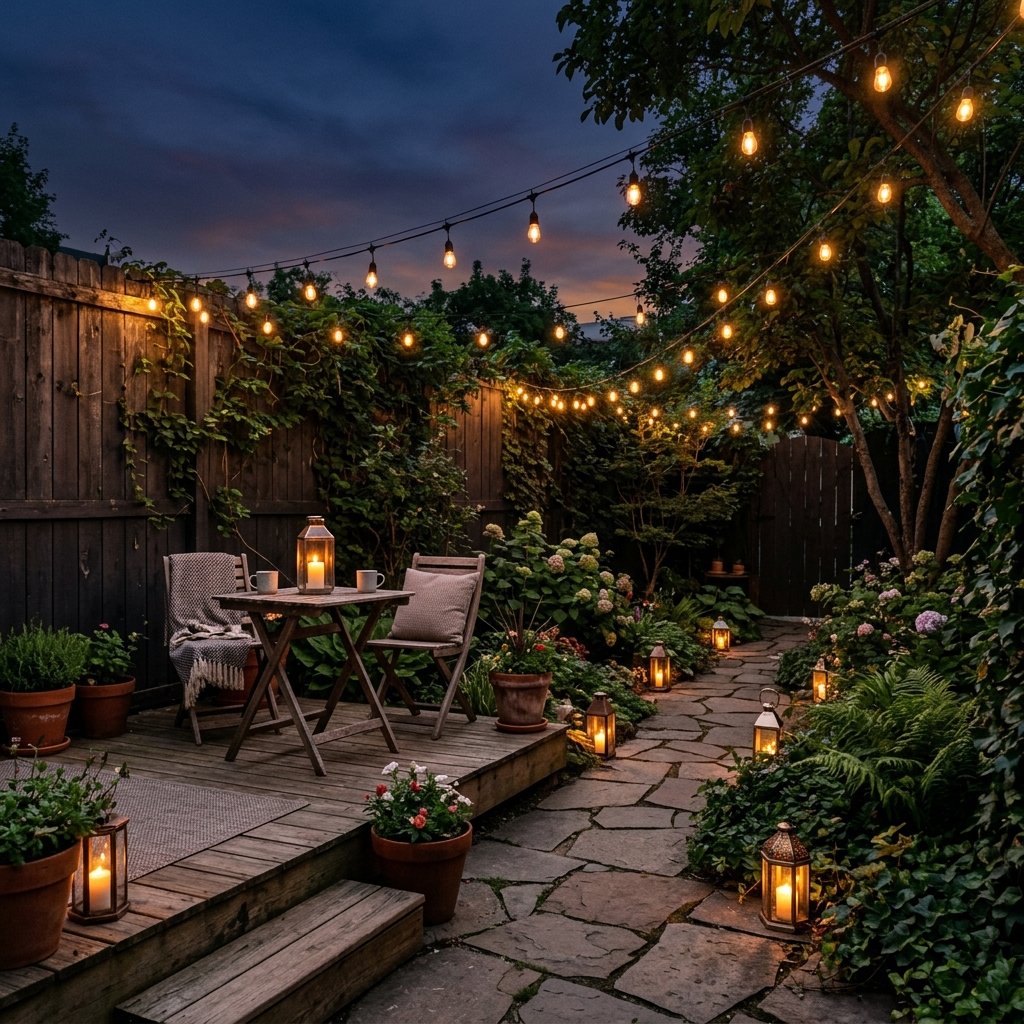 30 Small Backyard Ideas for Every Style and Space 5 Small Backyard Ideas for Lighting