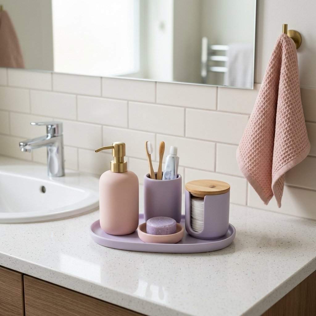 30 Dorm Bathroom Ideas to Make Shared Spaces Feel Like Home 13 Dorm Bathroom Ideas Pastel Accent