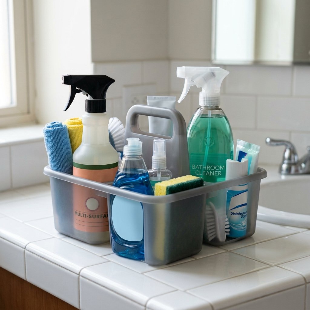 30 Dorm Bathroom Ideas to Make Shared Spaces Feel Like Home 27 Dorm Bathroom Cleaning Supply Storage Ideas