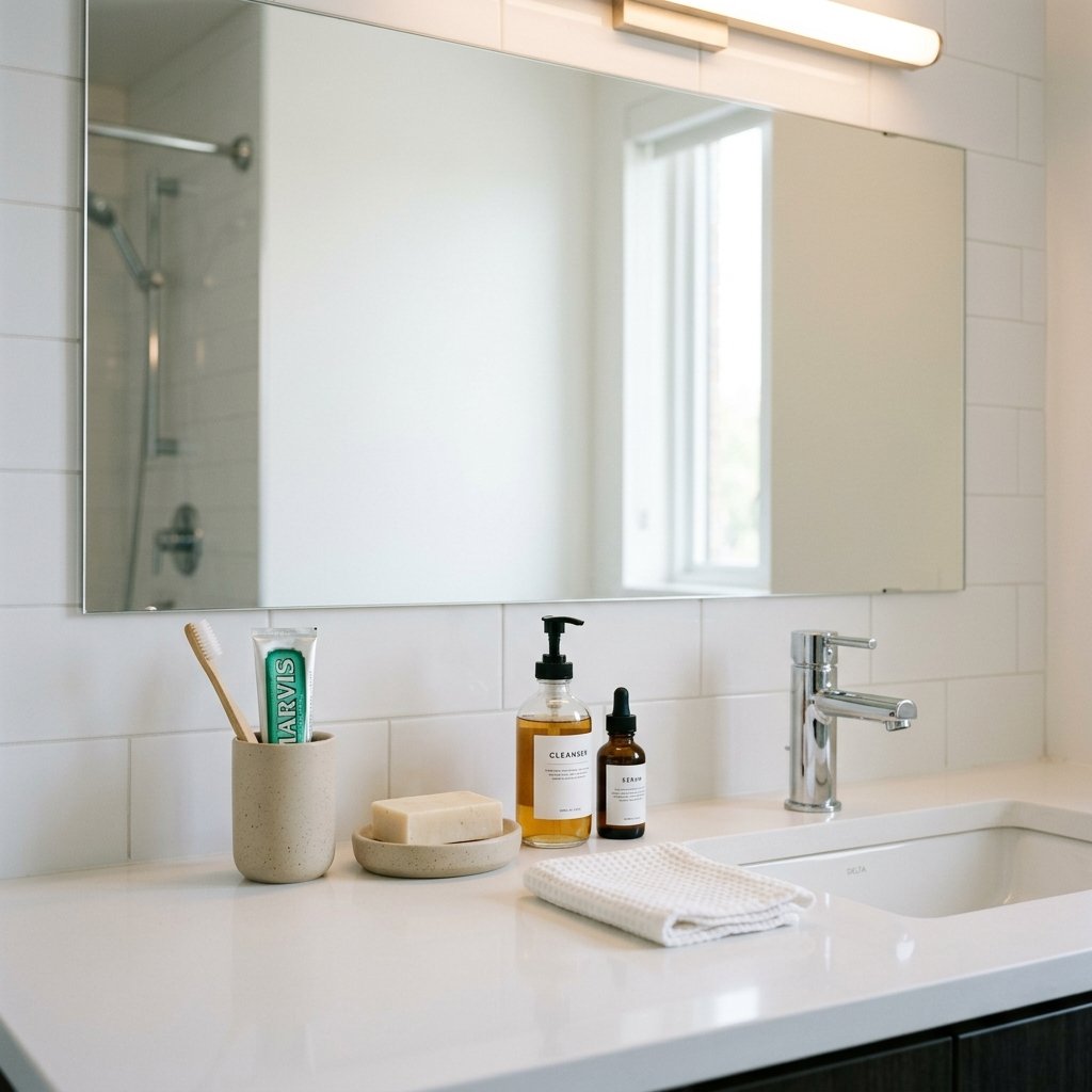30 Dorm Bathroom Ideas to Make Shared Spaces Feel Like Home 24 Dorm Bathroom Minimalist Styling Ideas