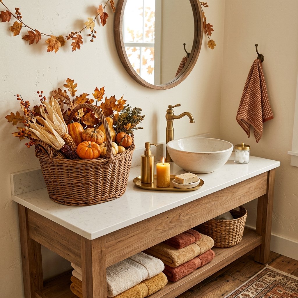 Fall Bathroom Bloxburg Ideas: 30 Cozy Autumn Inspiration Picks 9 Fall Harvest Bathroom Theme Ideas