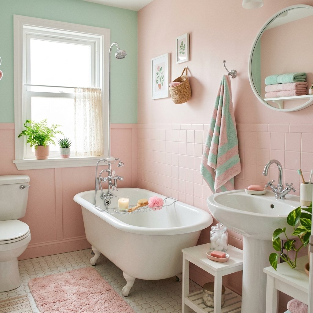 30 Cute Bathroom Ideas to Create a Cozy and Stylish Space 2 Pastel Color Palette Ideas