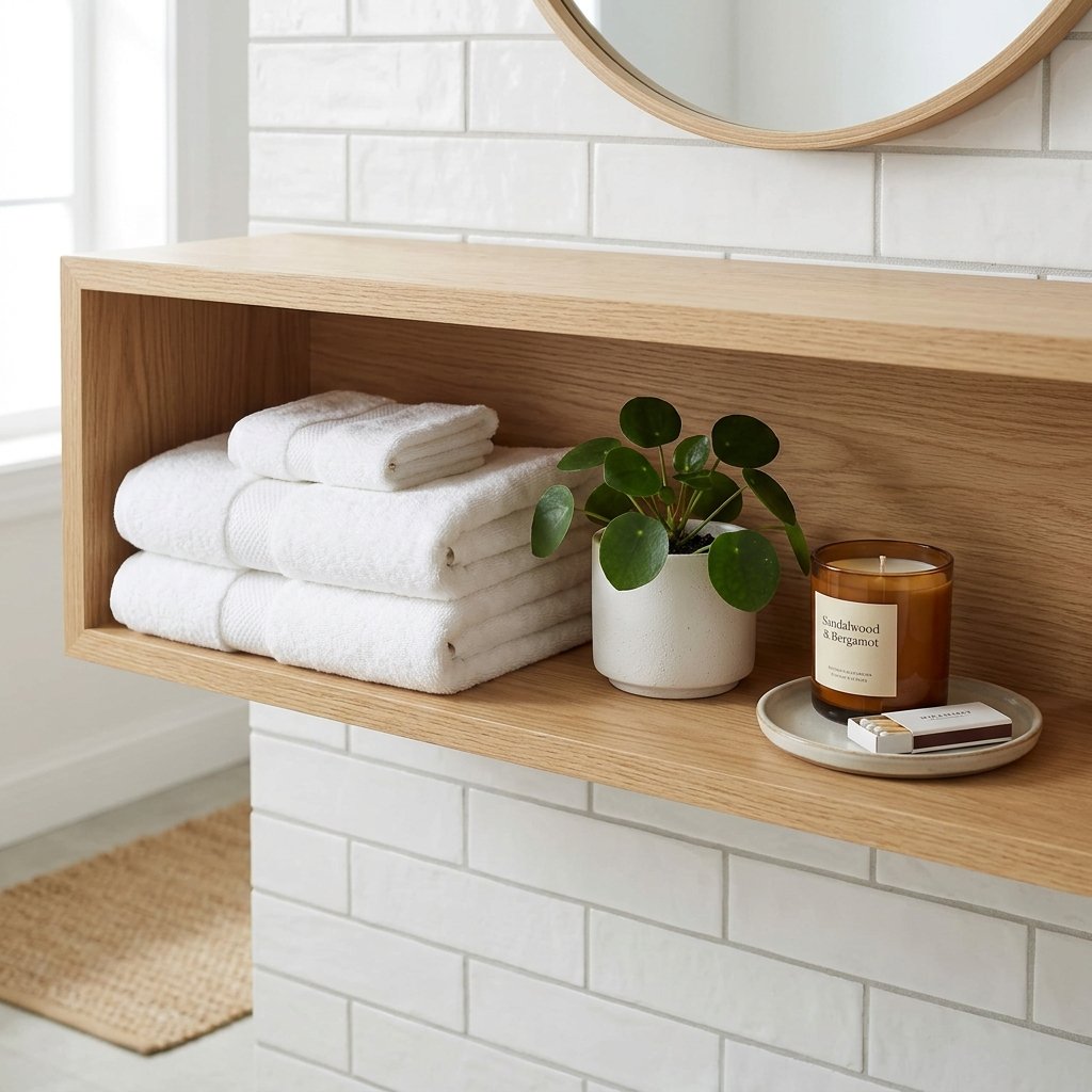 30 Cute Bathroom Ideas to Create a Cozy and Stylish Space 16 Shelf Styling Cute Bathroom Ideas
