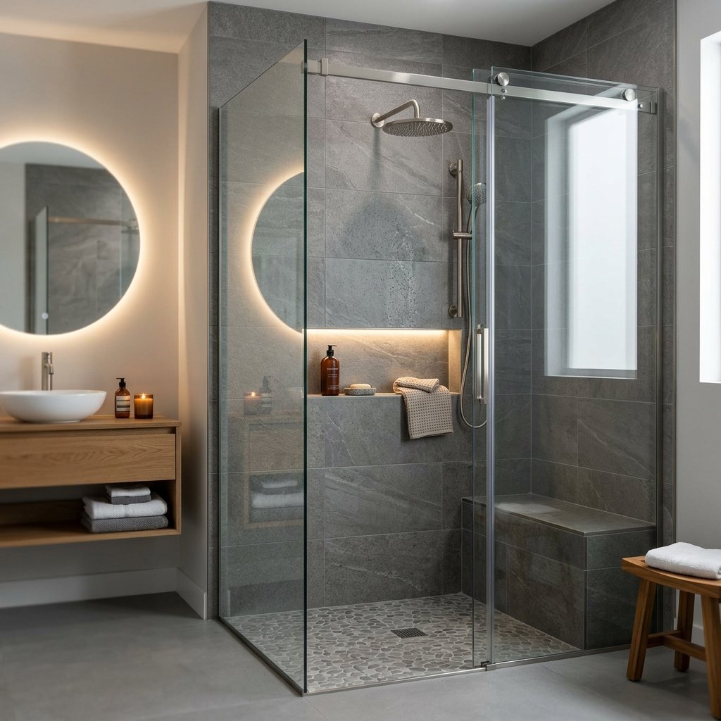 30 Grey Bathroom Ideas to Inspire Your Next Design 13 Grey Shower Tile Ideas
