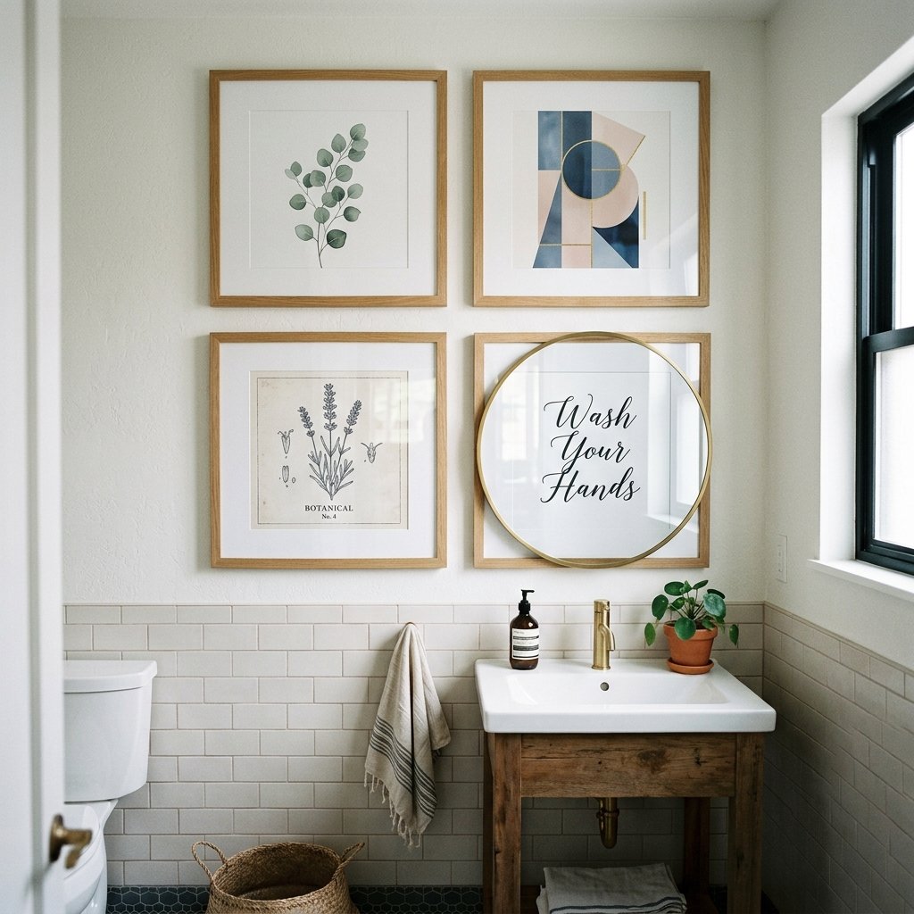 30 Bathroom Wall Decor Ideas to Elevate Every Space 2 Bathroom Wall Decor with Framed Art Ideas