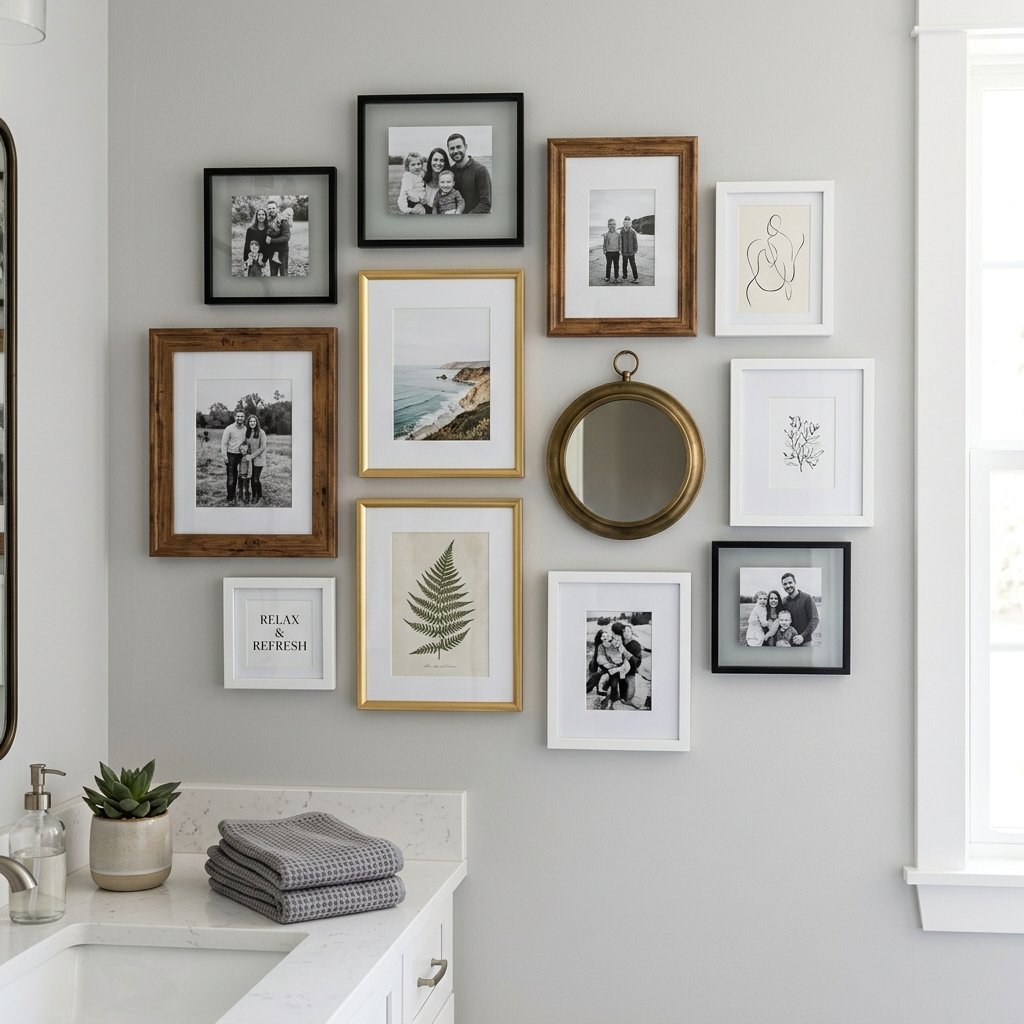 30 Bathroom Wall Decor Ideas to Elevate Every Space 8 Bathroom Wall Decor with Gallery Wall Ideas