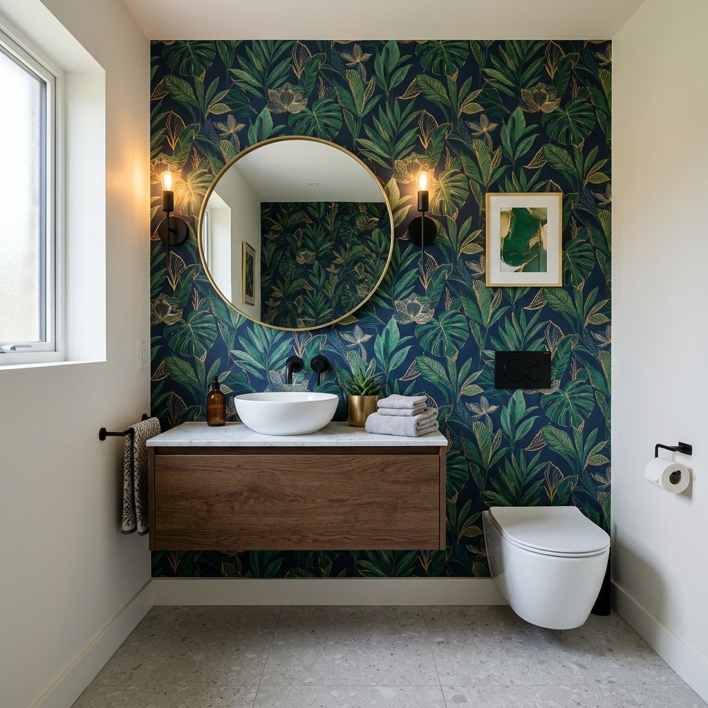 30 Bathroom Wall Decor Ideas to Elevate Every Space 4 Bathroom Wall with Wallpaper Ideas