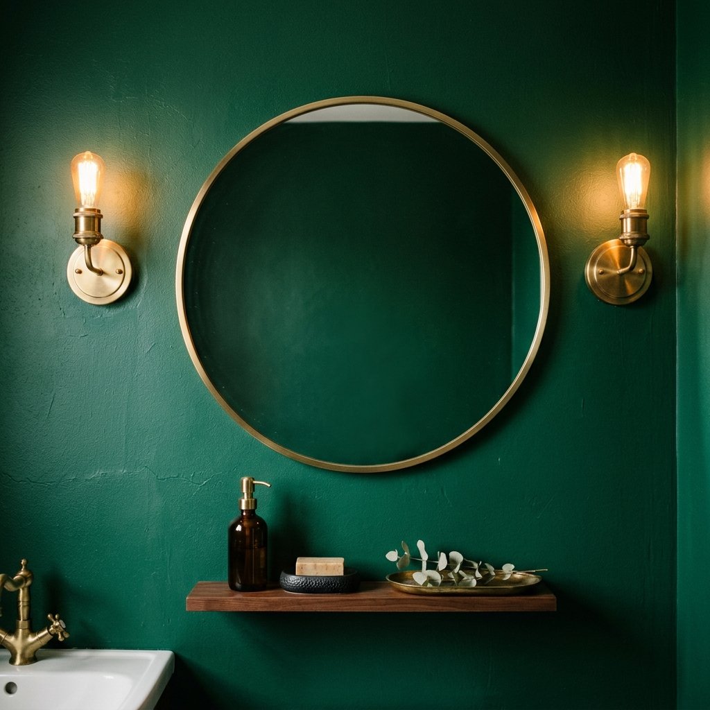 30 Bathroom Wall Decor Ideas to Elevate Every Space 22 Bathroom Wall with Bold Color Ideas