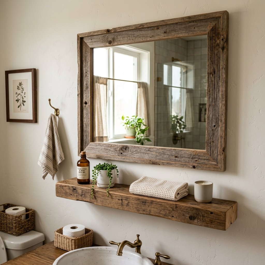 30 Bathroom Wall Decor Ideas to Elevate Every Space 5 Bathroom Wall Decor with Wood Accents Ideas