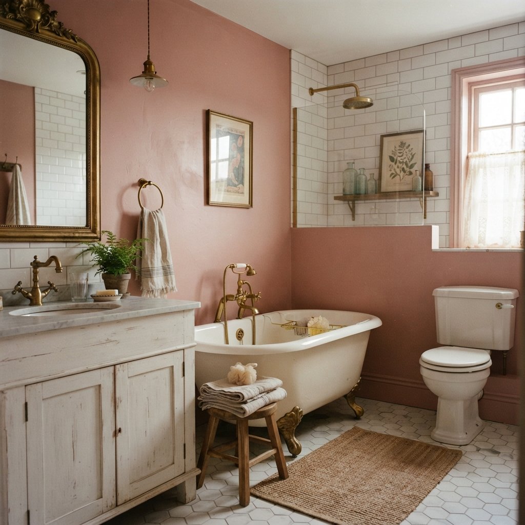 30 Cute Bathroom Ideas to Create a Cozy and Stylish Space 21 Pink Accent Cute Bathroom Ideas