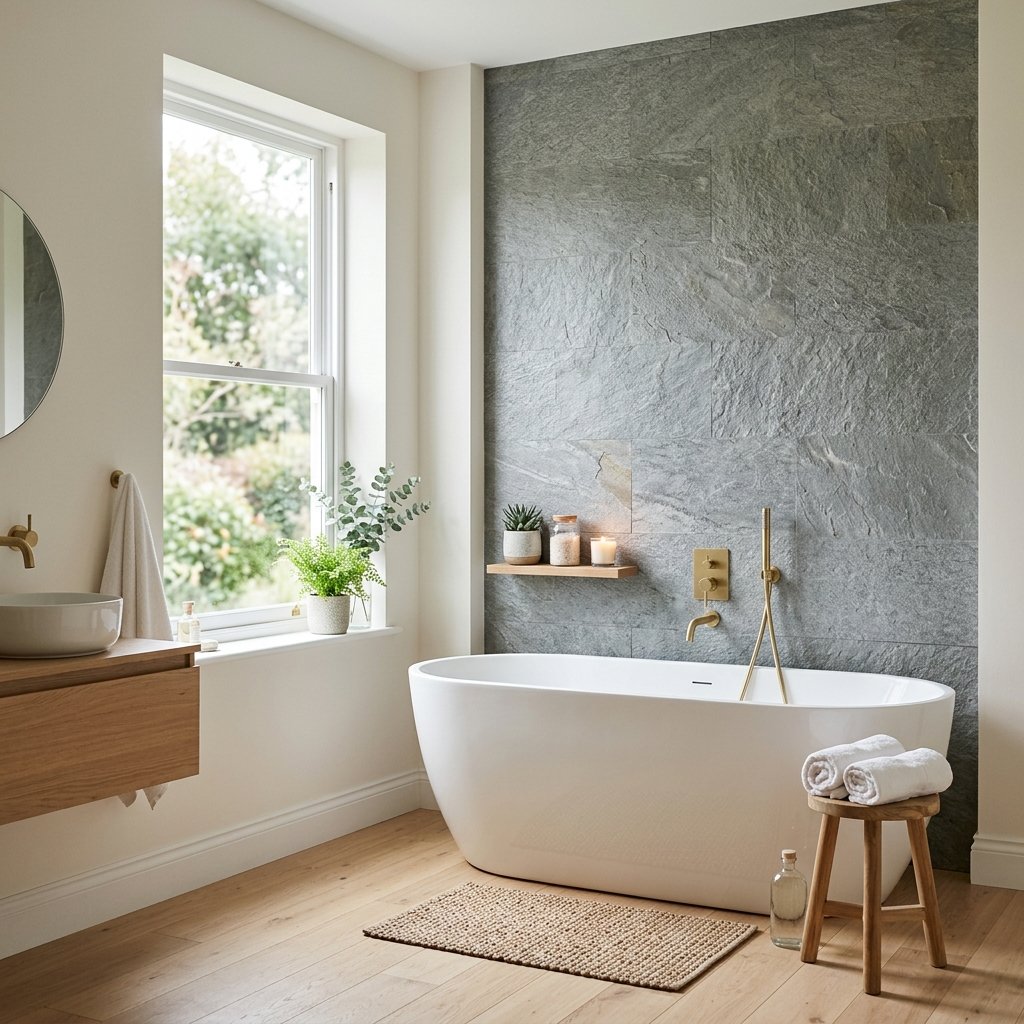 30 Grey Bathroom Ideas to Inspire Your Next Design 17 Grey Accent Wall Bathroom Ideas