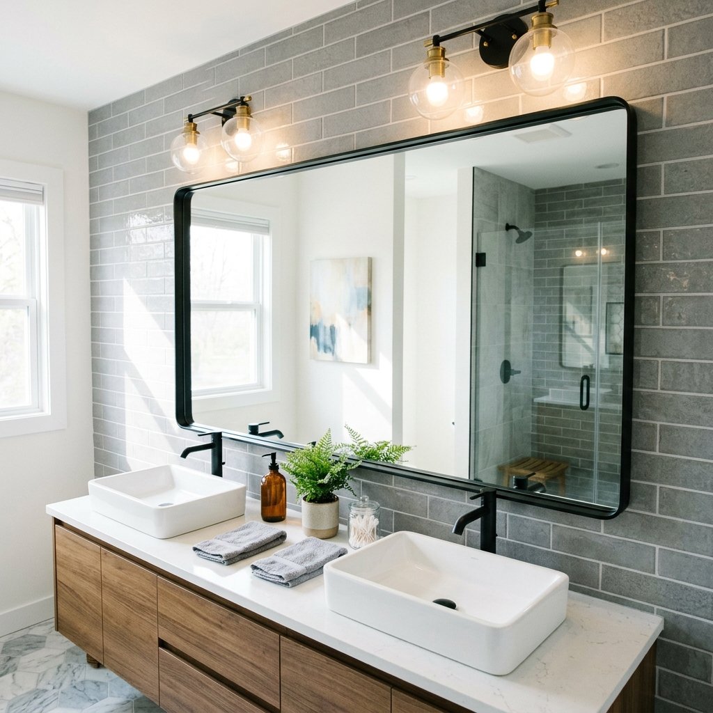 30 Grey Bathroom Ideas to Inspire Your Next Design 27 Grey Bathroom Mirror Ideas