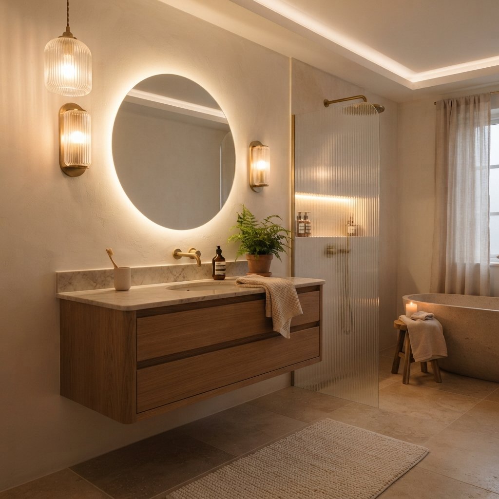 30 Luxury Spa Bathroom Ideas for the Ultimate Self Care Experience 14 Soft Ambient Lighting Ideas