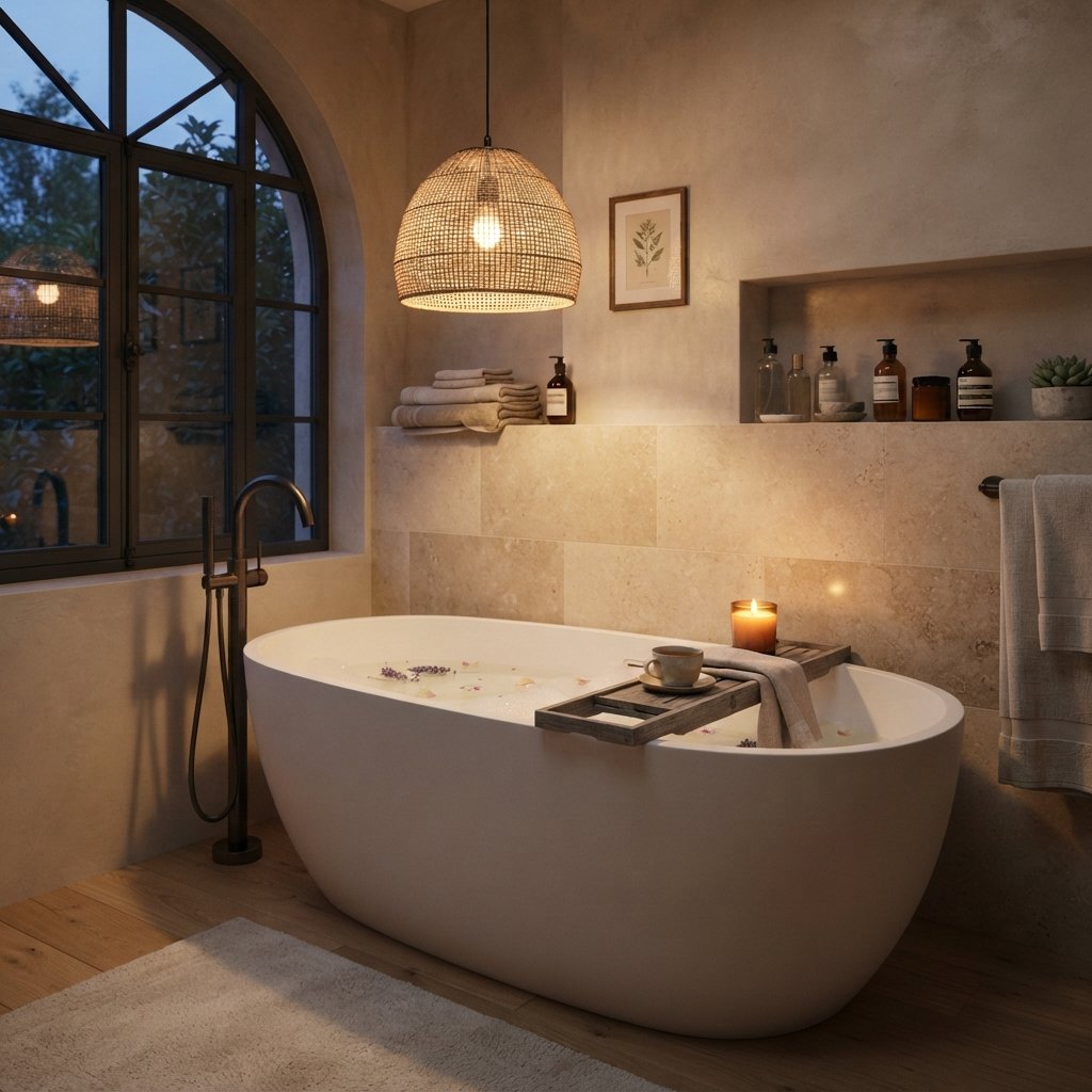 30 Bathroom Lighting Ideas to Brighten Your Space in Style 19 Bathtub Accent Lighting Ideas
