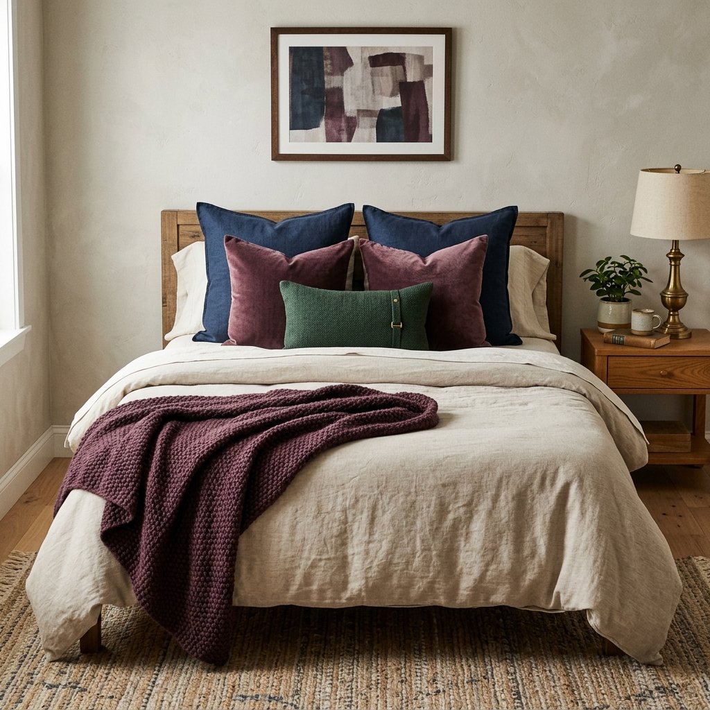 30 Aesthetic Fall Bedroom Ideas for a Cozy Autumn Vibe 26 Muted Jewel Tone Ideas