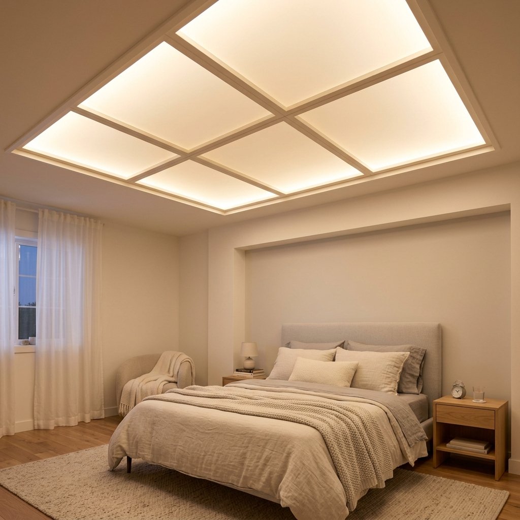 30 Fall Ceiling Designs for Bedroom That Instantly Feel Warm & Luxurious 24 Backlit Fall Ceiling Ideas
