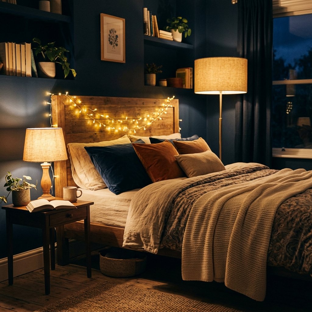 30 Small Bedroom Ideas for Couples That Feel Cozy, Not Cramped 5 Layered Lighting Ideas