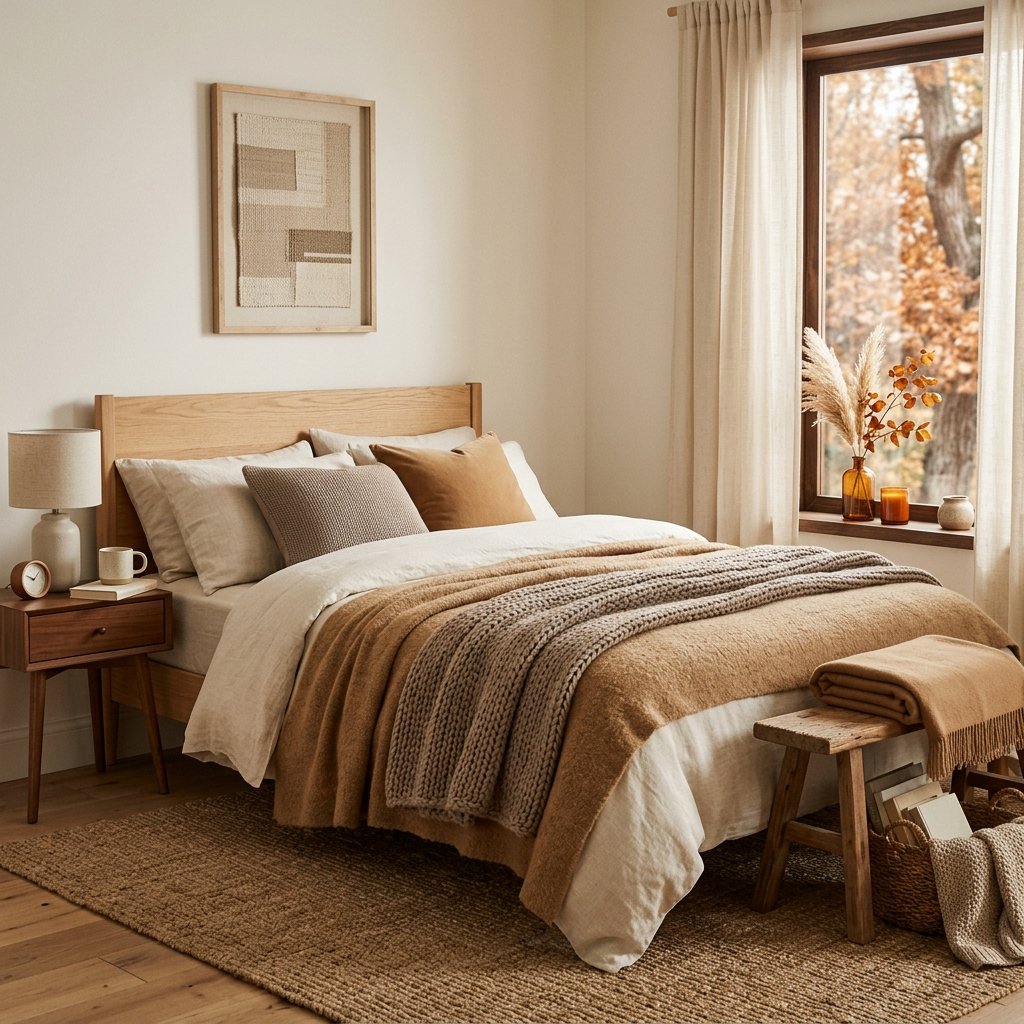 30 Fall Bedroom Ideas That Bring Cozy Autumn Vibes Into Your Space 19 Warm Neutral Palette Ideas