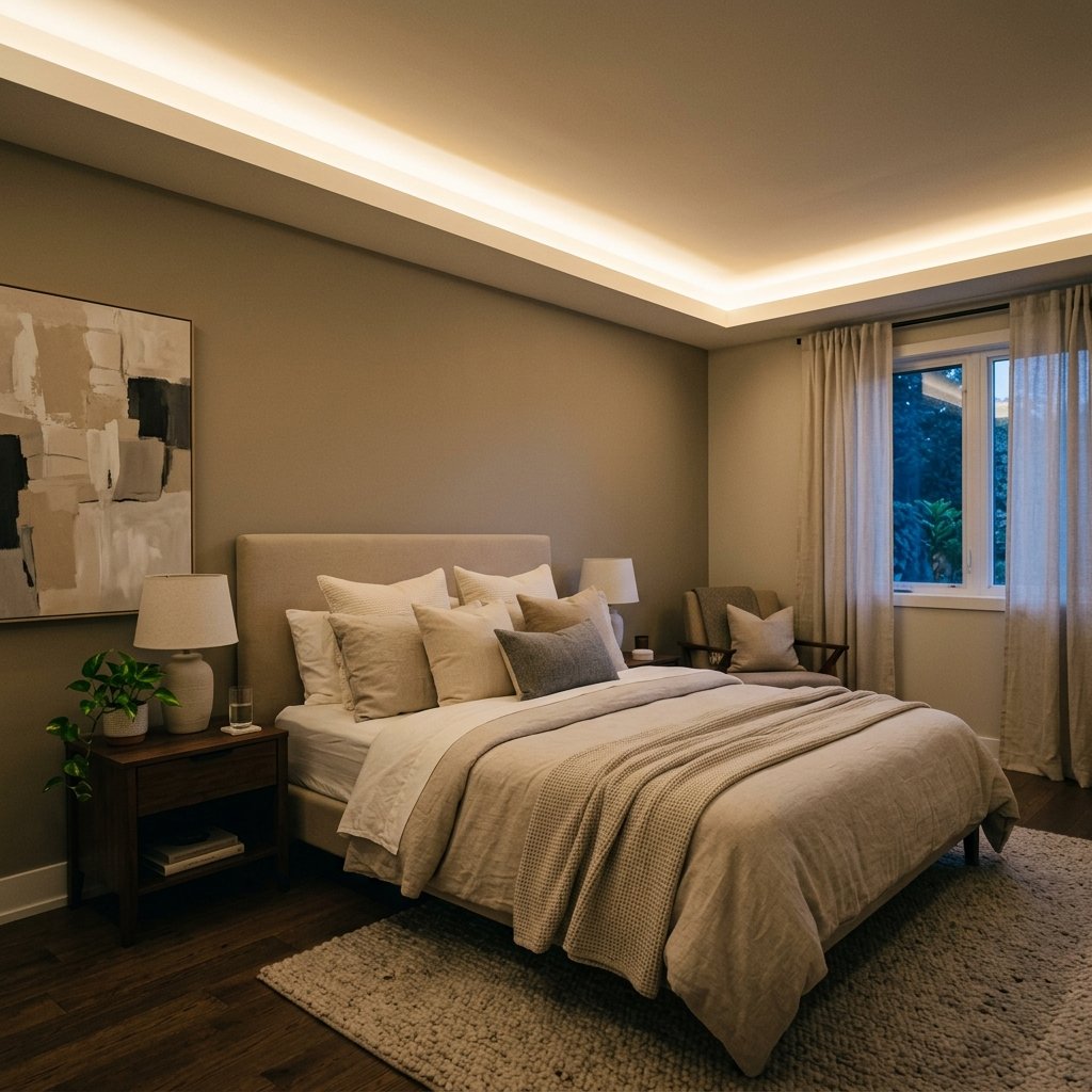 30 Fall Ceiling Designs for Bedroom That Instantly Feel Warm & Luxurious 2 Cove Lighting Fall Ceiling Ideas