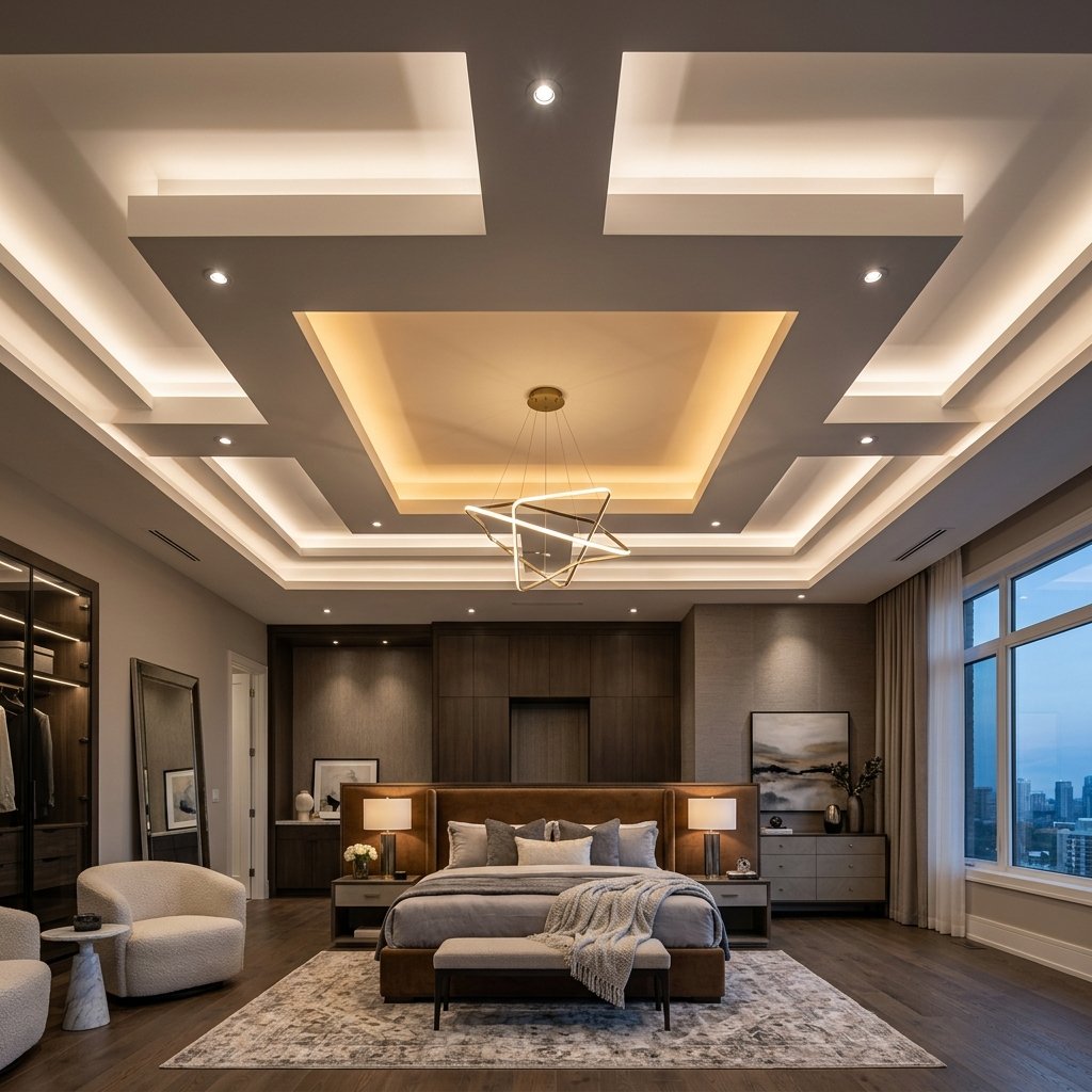 30 Fall Ceiling Designs for Bedroom That Instantly Feel Warm & Luxurious 31 Multi-Level Fall Ceiling Ideas