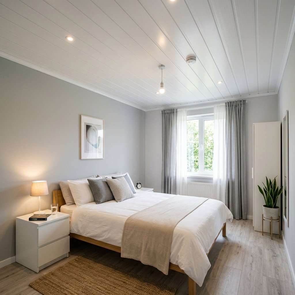 30 Fall Ceiling Designs for Bedroom That Instantly Feel Warm & Luxurious 11 PVC Fall Ceiling Ideas