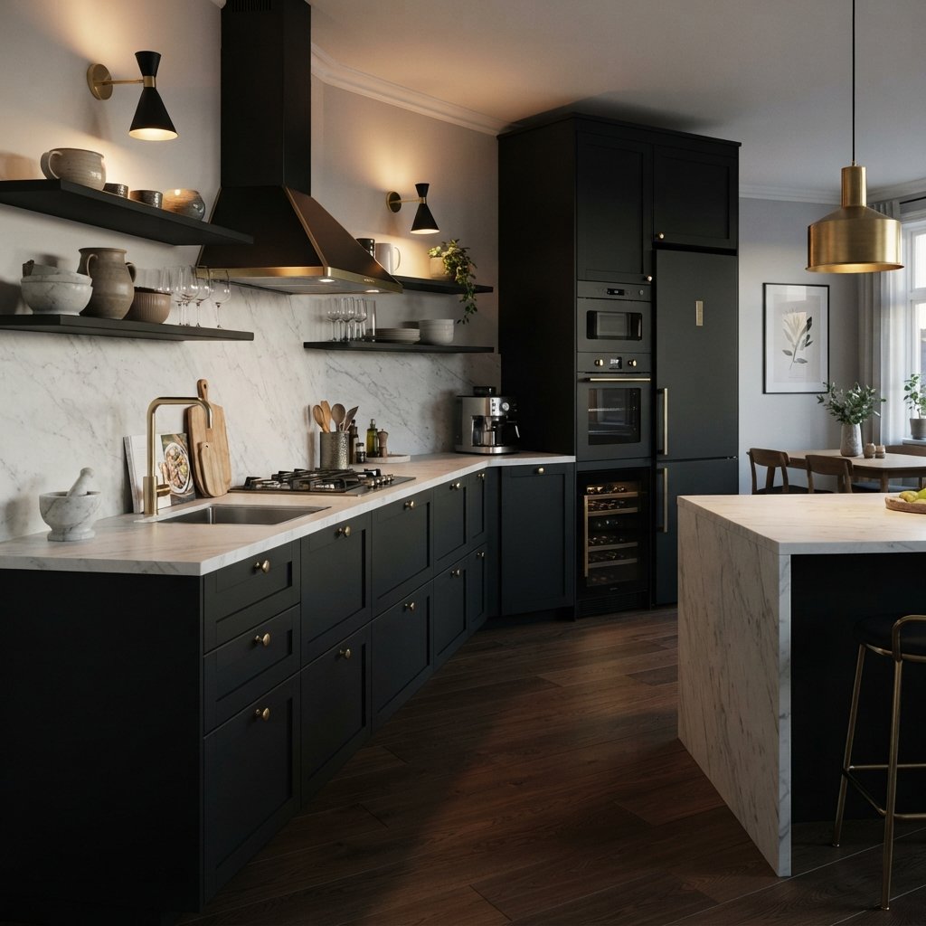 30 IKEA Kitchen Ideas: Inspiring Ways to Reimagine Your Space 8 Black IKEA Kitchen Ideas