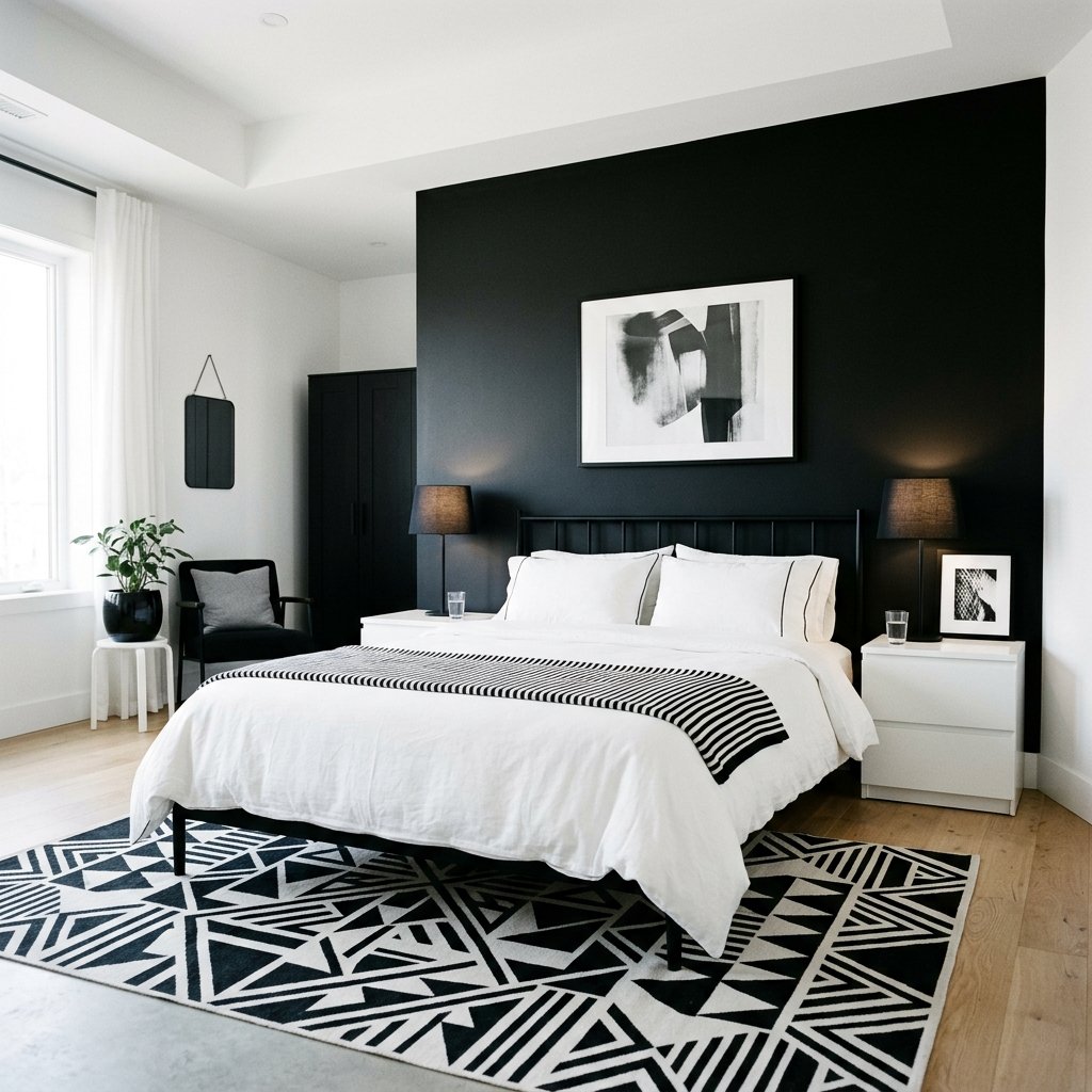 30 Black Bedroom Ideas That Look Expensive Without Breaking the Budget 3 Black and White Bedroom Ideas