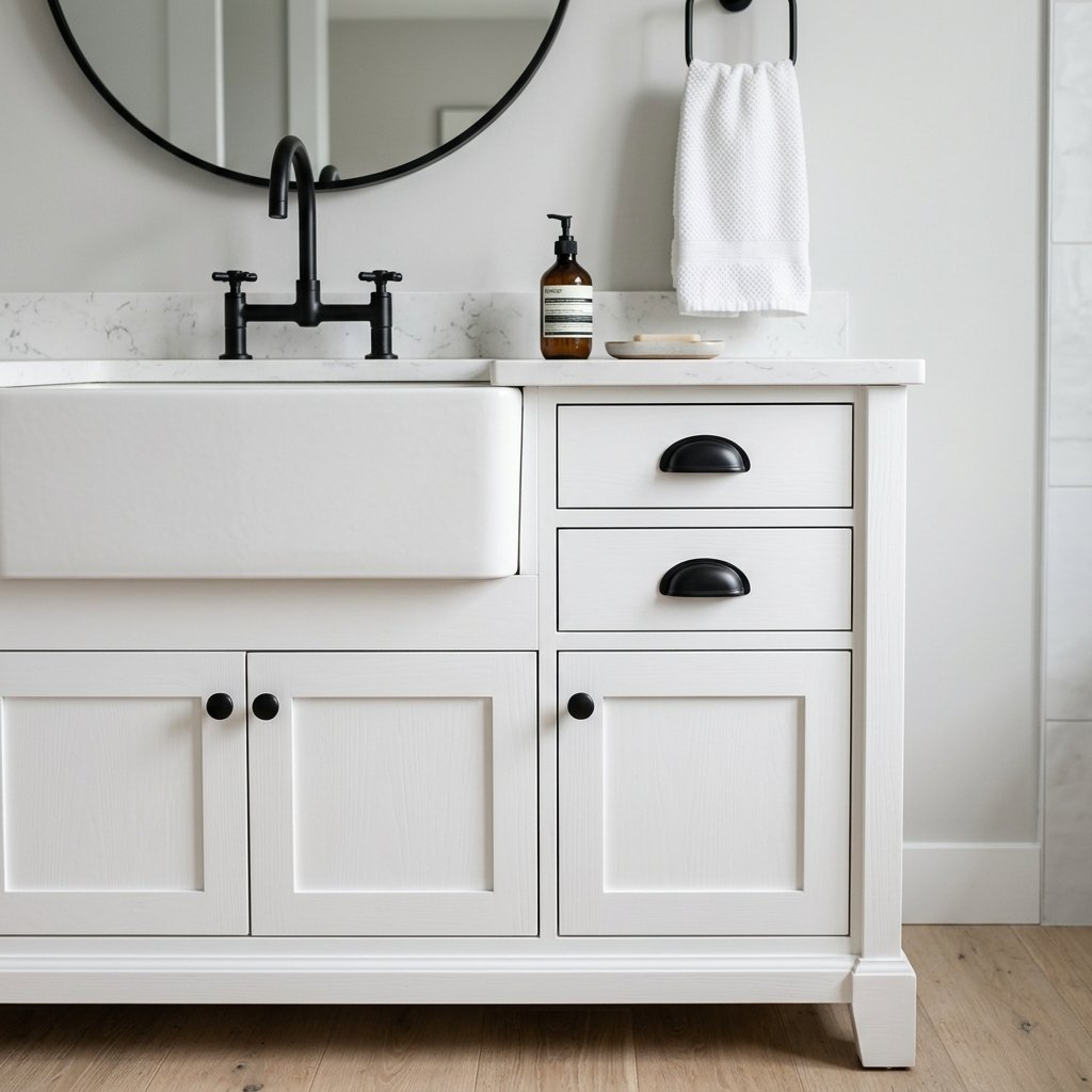 30 Stunning Farmhouse Bathroom Ideas to Create a Cozy Luxury Retreat 10 Black Fixture Ideas