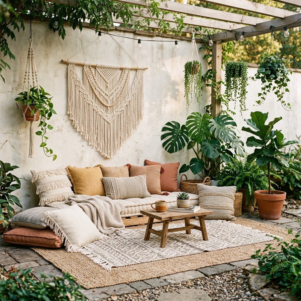 30 Small Backyard Ideas for Every Style and Space 27 Small Backyard for Boho Style Ideas