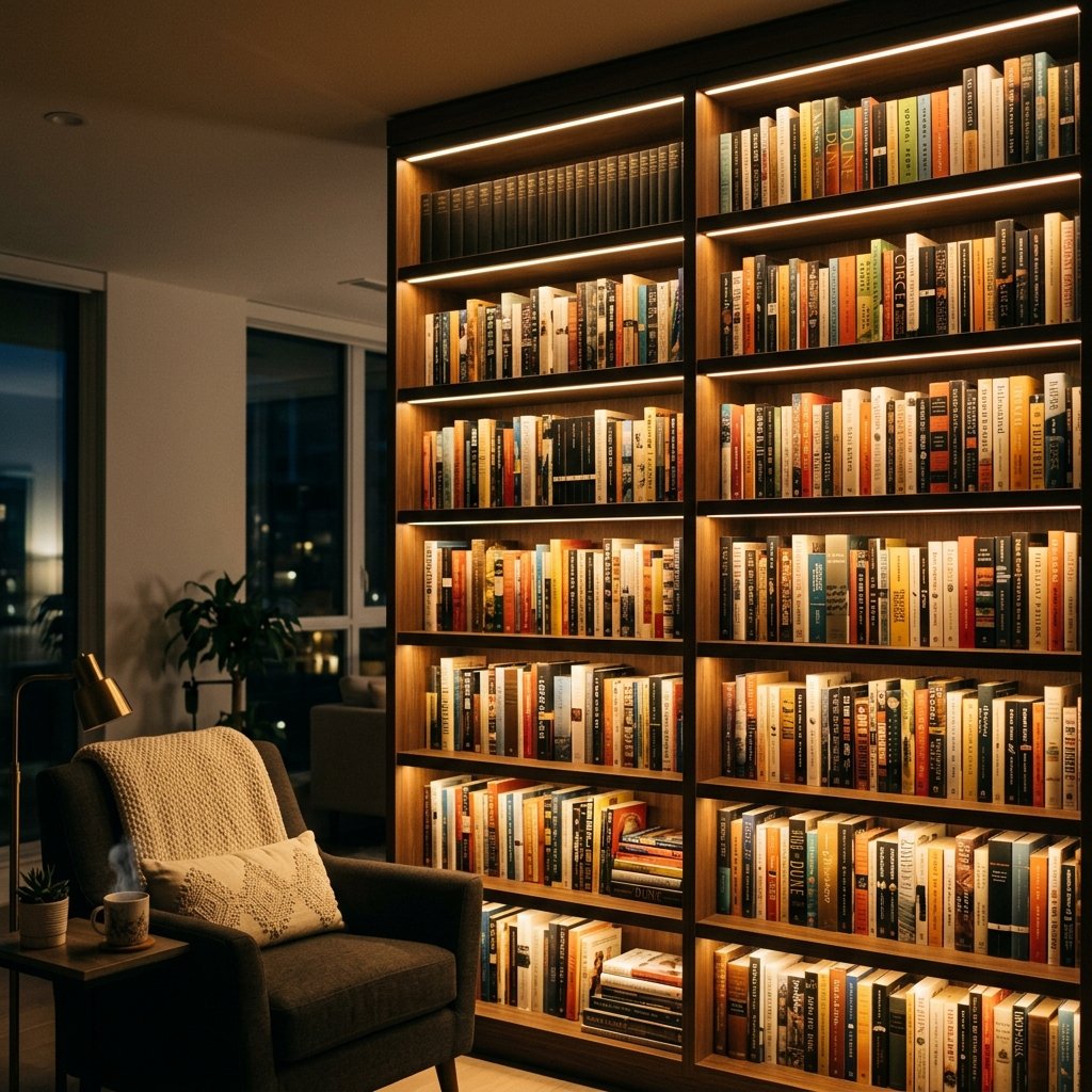 30 Bookshelf Ideas to Transform Any Room 27 Bookshelf Lighting Ideas