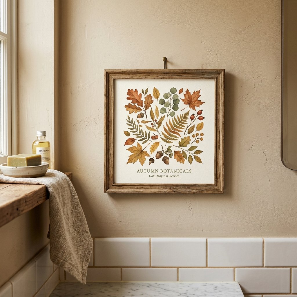 30 Fall Bathroom Decor Ideas Small Bathroom, Big Fall Vibes 16 Warm Toned Wall Art Ideas