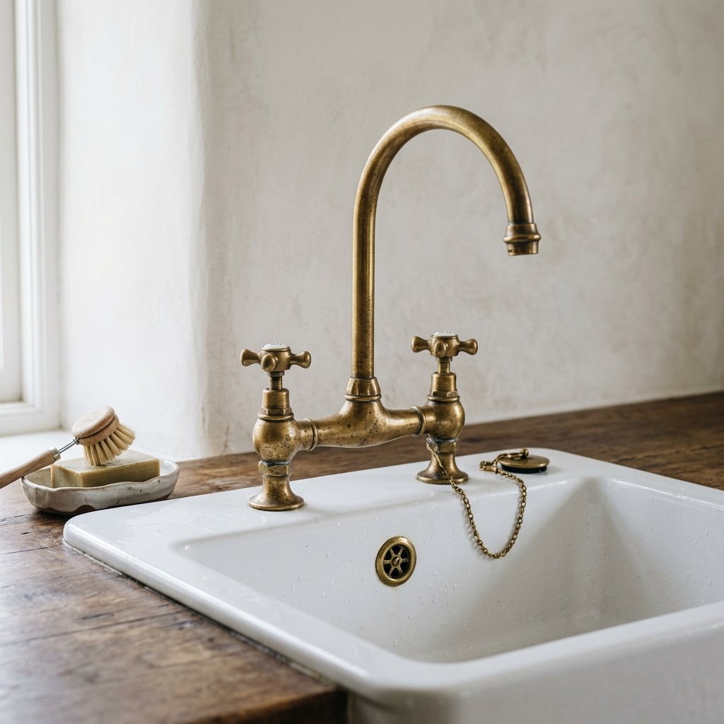 30 Stunning Farmhouse Bathroom Ideas to Create a Cozy Luxury Retreat 23 Vintage Faucet Ideas