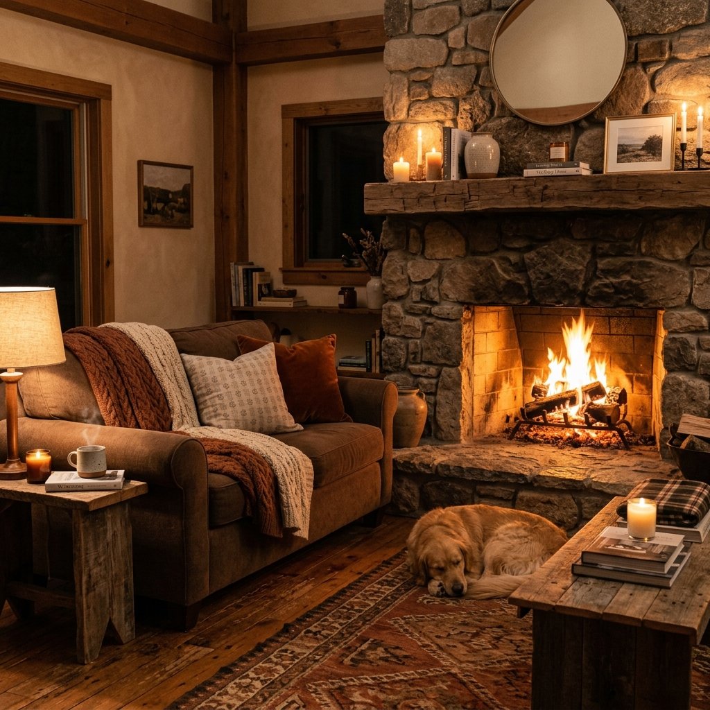 30 Brown Couch Living Room Ideas to Warm Up Your Space 23 Brown Couch Living Room Ideas with Fireplace