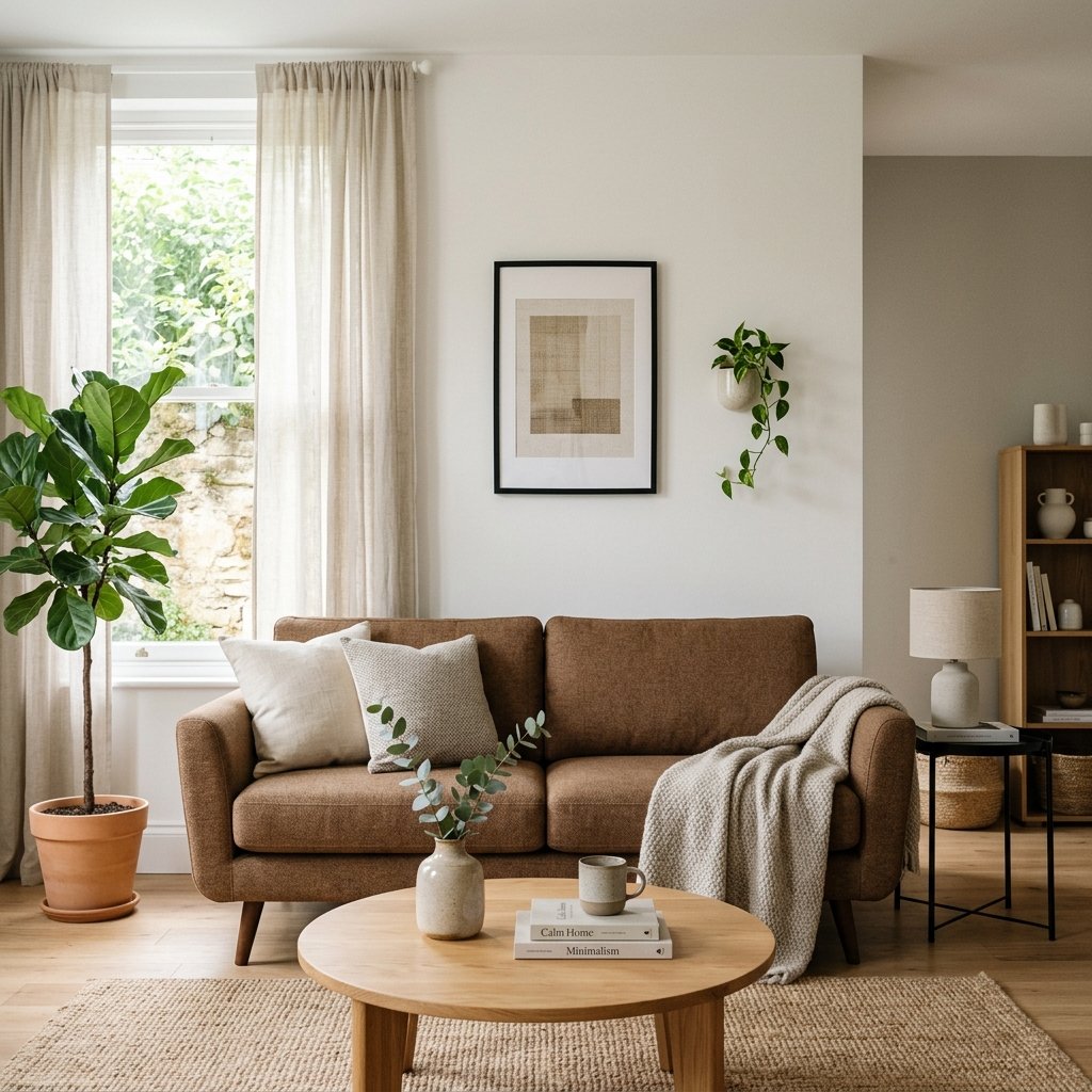 30 Brown Couch Living Room Ideas to Warm Up Your Space 2 Brown Couch Living Room Ideas with Neutral Walls