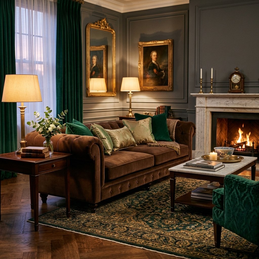 30 Brown Couch Living Room Ideas to Warm Up Your Space 8 Brown Velvet Couch Living Room Ideas