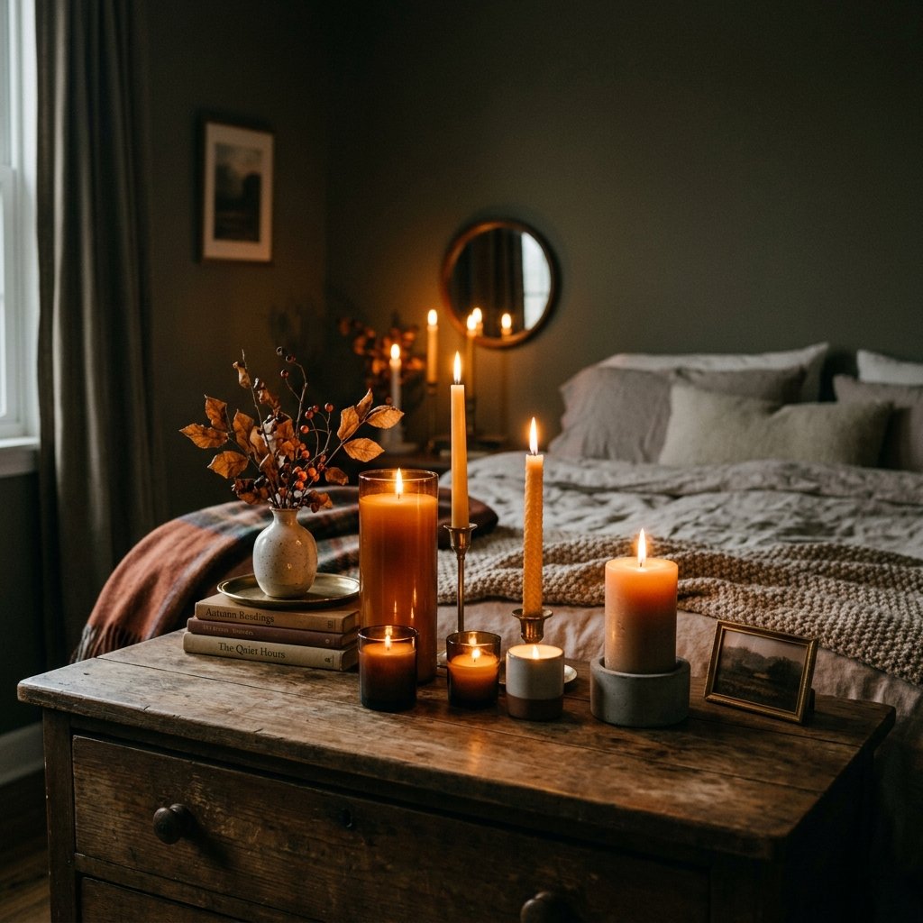 30 Fall Bedroom Ideas That Bring Cozy Autumn Vibes Into Your Space 15 Candlelit Ambiance Ideas